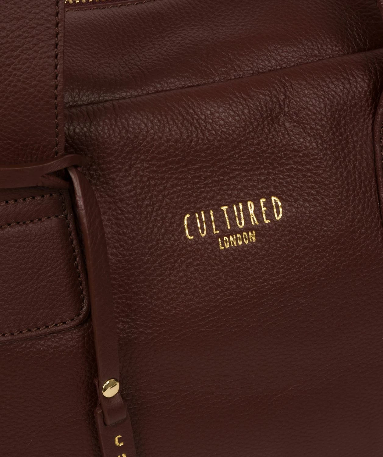 Cultured London 'Hammersmith' Rich Chestnut Leather Handbag 3 Cultured London 'Hammersmith' Rich Chestnut Leather Handbag - Image 3