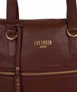 Cultured London 'Chesham' Rich Chestnut Leather Tote Bag -Max Factor Shop 095fe76cc4344ec081940da641afa981