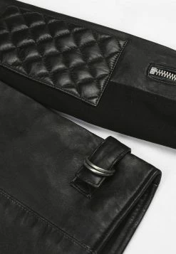 Bolongaro Trevor Badger Leather Biker Jacket - Black -Max Factor Shop 0ce6d9298f2f4a9fb5f1f24f3004fd17