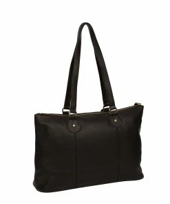 Cultured London 'Bayswater' Black Leather Tote Bag -Max Factor Shop 1052863fca18471fbdd37f63ee2044b5