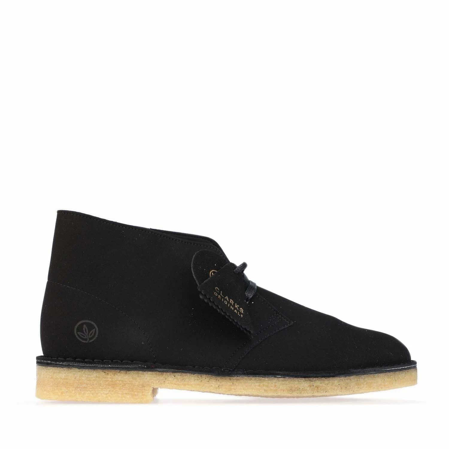 Men's Clarks Originals Vegan Desert Boots in Black 1 Men's Clarks Originals Vegan Desert Boots in Black