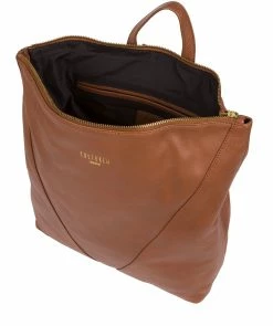 Cultured London 'Iiford' Dark Tan Leather Backpack -Max Factor Shop 270a6aab39de45c29c7bea90eef388d6
