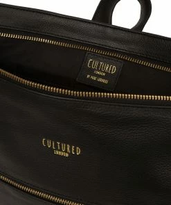 Cultured London 'Addington' Black Leather Backpack 10 Cultured London 'Addington' Black Leather Backpack -Max Factor Shop 2915298389734ba7bd0164a8efadc584