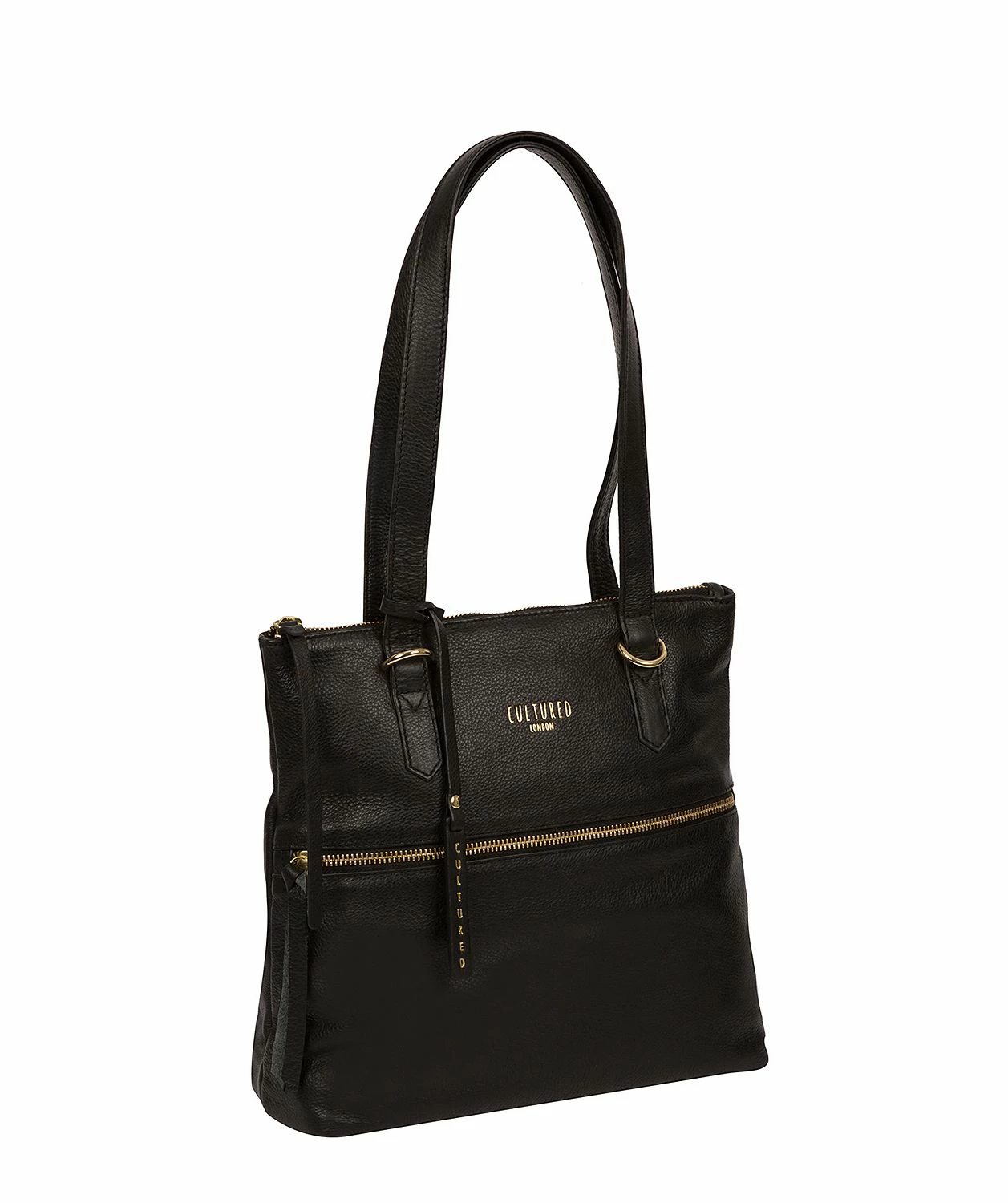 Cultured London 'Chesham' Black Leather Tote Bag 6 Cultured London 'Chesham' Black Leather Tote Bag - Image 6