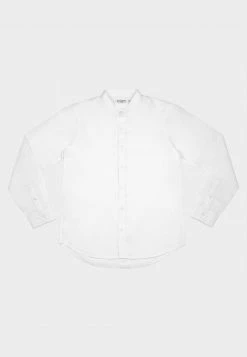 Bolongaro Trevor Slim Fit Grandad Shirt in White