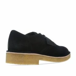 Men's Clarks Originals Desert Khan 221 Suede Shoes in Black -Max Factor Shop 3e605dbc375d4f4cb4ee485420a7cbec