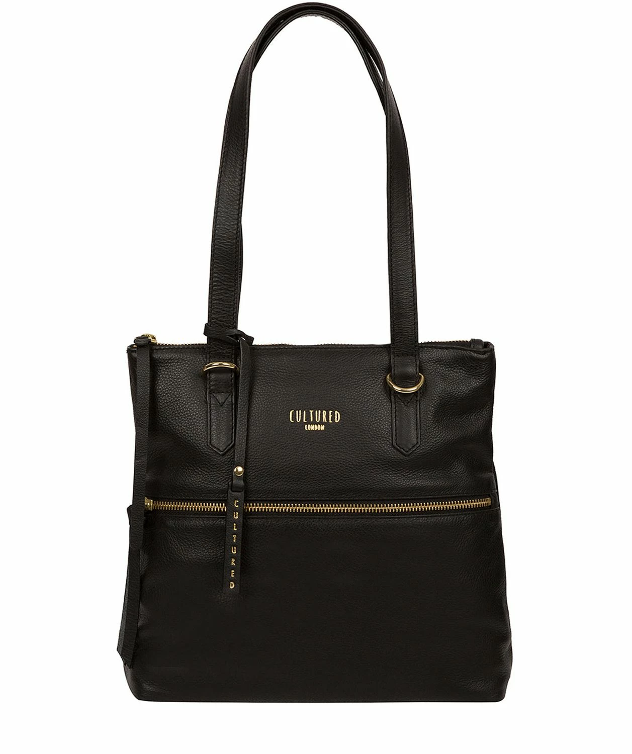 Cultured London 'Chesham' Black Leather Tote Bag 1 Cultured London 'Chesham' Black Leather Tote Bag