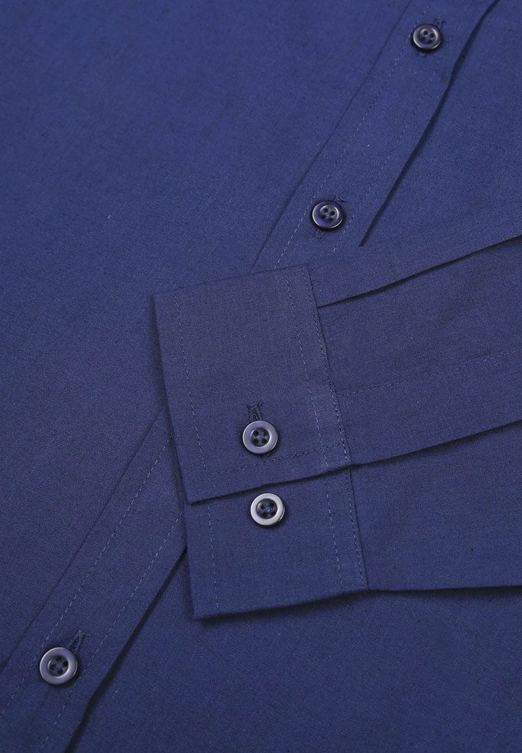 Bolongaro Trevor Grandad Shirt In Navy 3 Bolongaro Trevor Grandad Shirt In Navy - Image 3