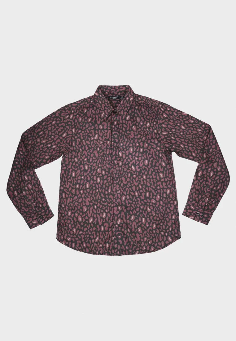 Bolongaro Trevor Leopard Print Shirt In Purple 1 Bolongaro Trevor Leopard Print Shirt In Purple