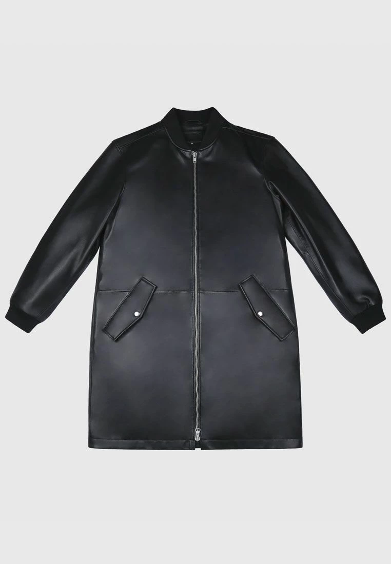 Bolongaro Trevor Quilted Longline Bomber In Black 3 Bolongaro Trevor Quilted Longline Bomber In Black - Image 3