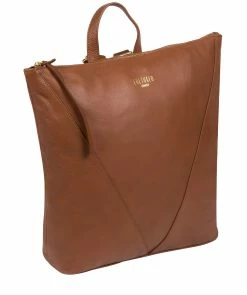 Cultured London 'Iiford' Dark Tan Leather Backpack -Max Factor Shop 55f7409065cc4485b37ae54af5f9844c