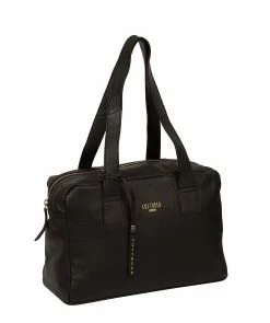 Cultured London 'Hammersmith' Black Leather Handbag -Max Factor Shop 5c27aef29c4647c2959ceb2b2d5593ab