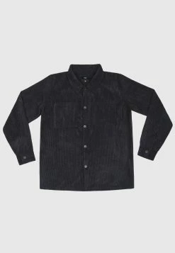 Bolongaro Trevor Worker Cord Shirt In Black -Max Factor Shop 5ddae68c6e964f7cbe2e4aee7a1cc45b
