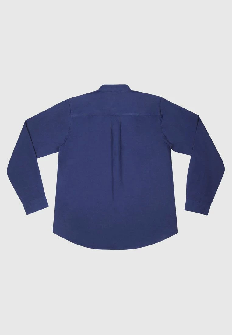 Bolongaro Trevor Grandad Shirt In Navy 2 Bolongaro Trevor Grandad Shirt In Navy - Image 2