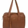Cultured London 'Hammersmith' Dark Tan Leather Handbag