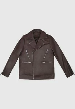Bolongaro Trevor Hudson Leather Biker - Burgundy