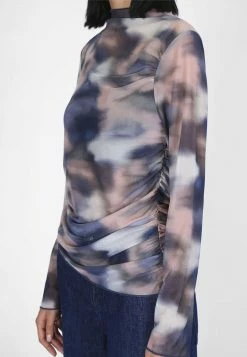 Bolongaro Trevor Sheer Mesh Top With Side Gathering Pastel - Blue/Pink -Max Factor Shop 773187ea36734eafaf6d70d72e02b20c