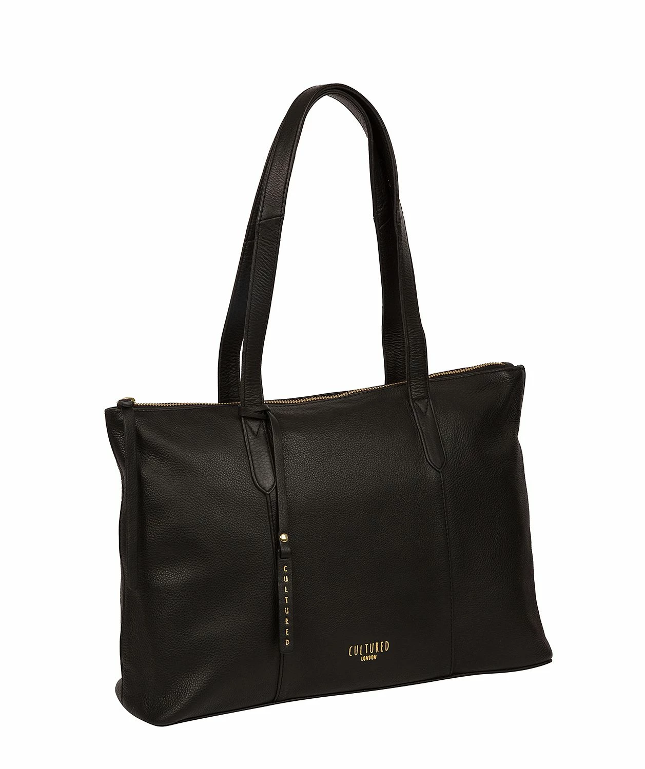 Cultured London 'Barbican' Black Leather Tote Bag 6 Cultured London 'Barbican' Black Leather Tote Bag - Image 6