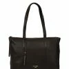 Cultured London 'Barbican' Black Leather Tote Bag