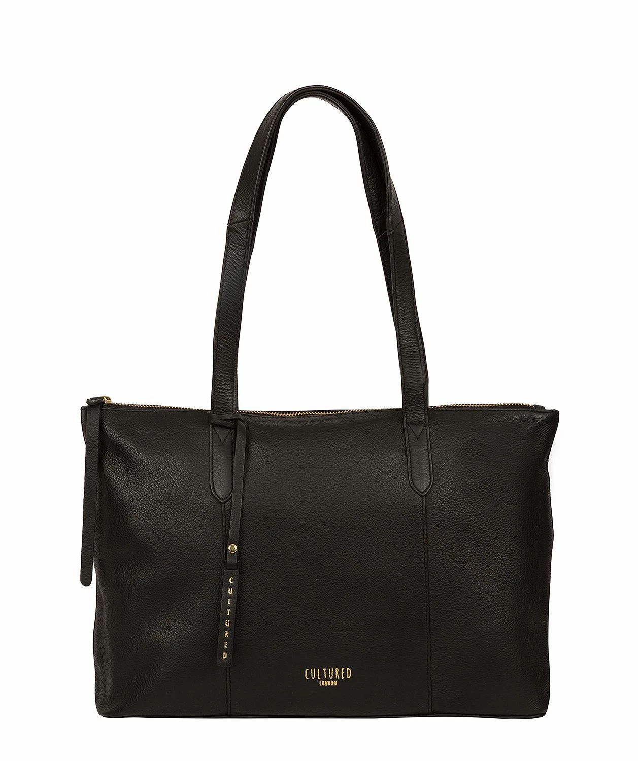 Cultured London 'Barbican' Black Leather Tote Bag 1 Cultured London 'Barbican' Black Leather Tote Bag