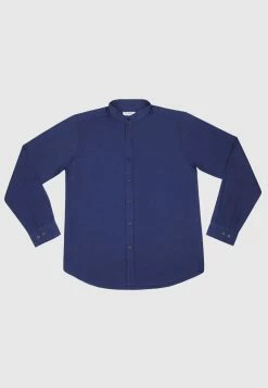 Bolongaro Trevor Grandad Shirt In Navy