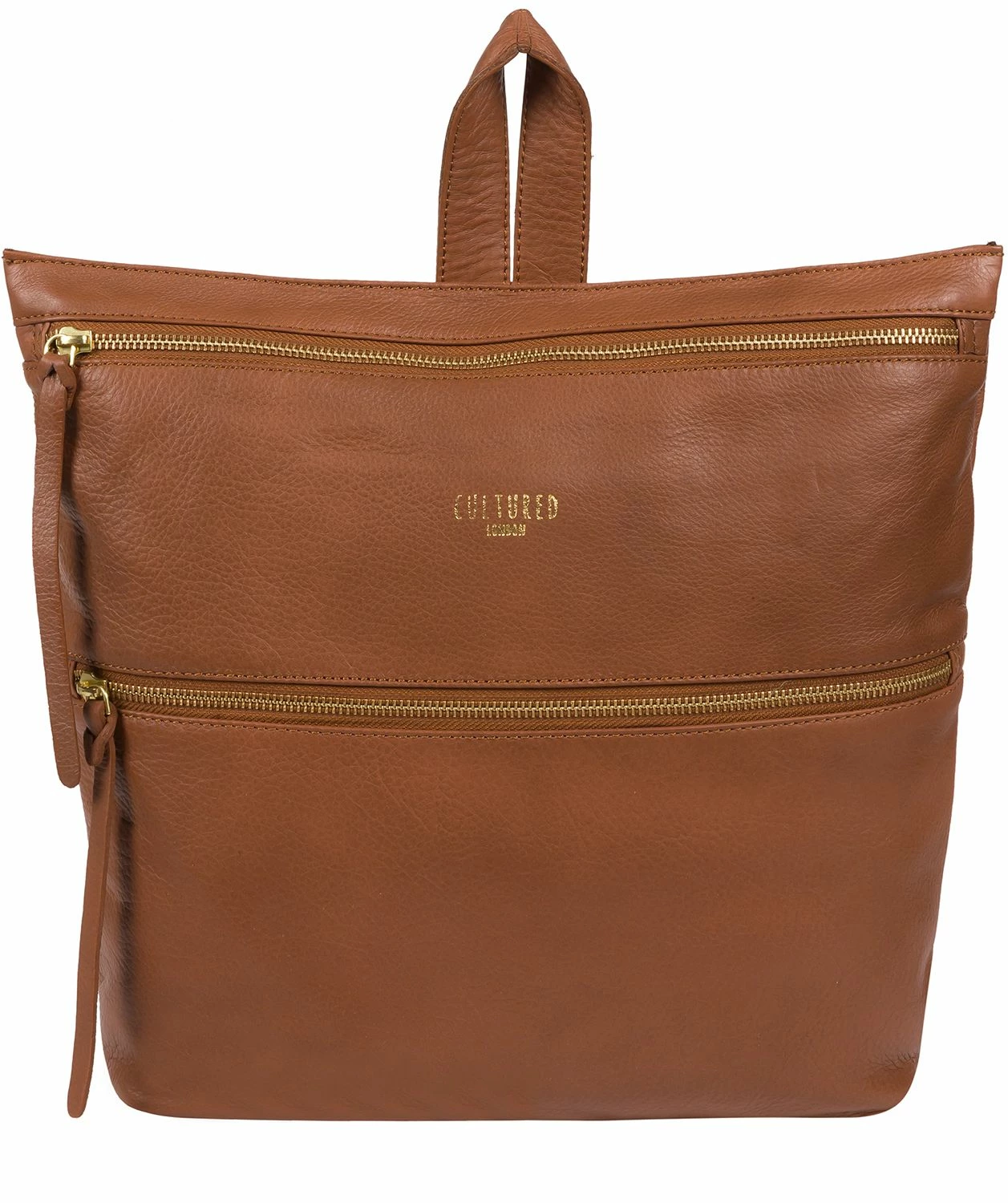 Cultured London 'Addington' Dark Tan Leather Backpack 1 Cultured London 'Addington' Dark Tan Leather Backpack