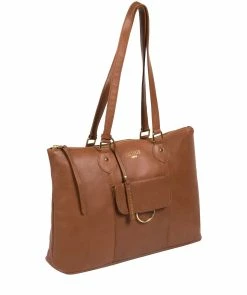 Cultured London 'Bayswater' Dark Tan Leather Tote Bag -Max Factor Shop 954b0d0ad9ea47cbbaafd3d9c48c0282