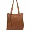 Cultured London 'Chesham' Dark Tan Leather Tote Bag
