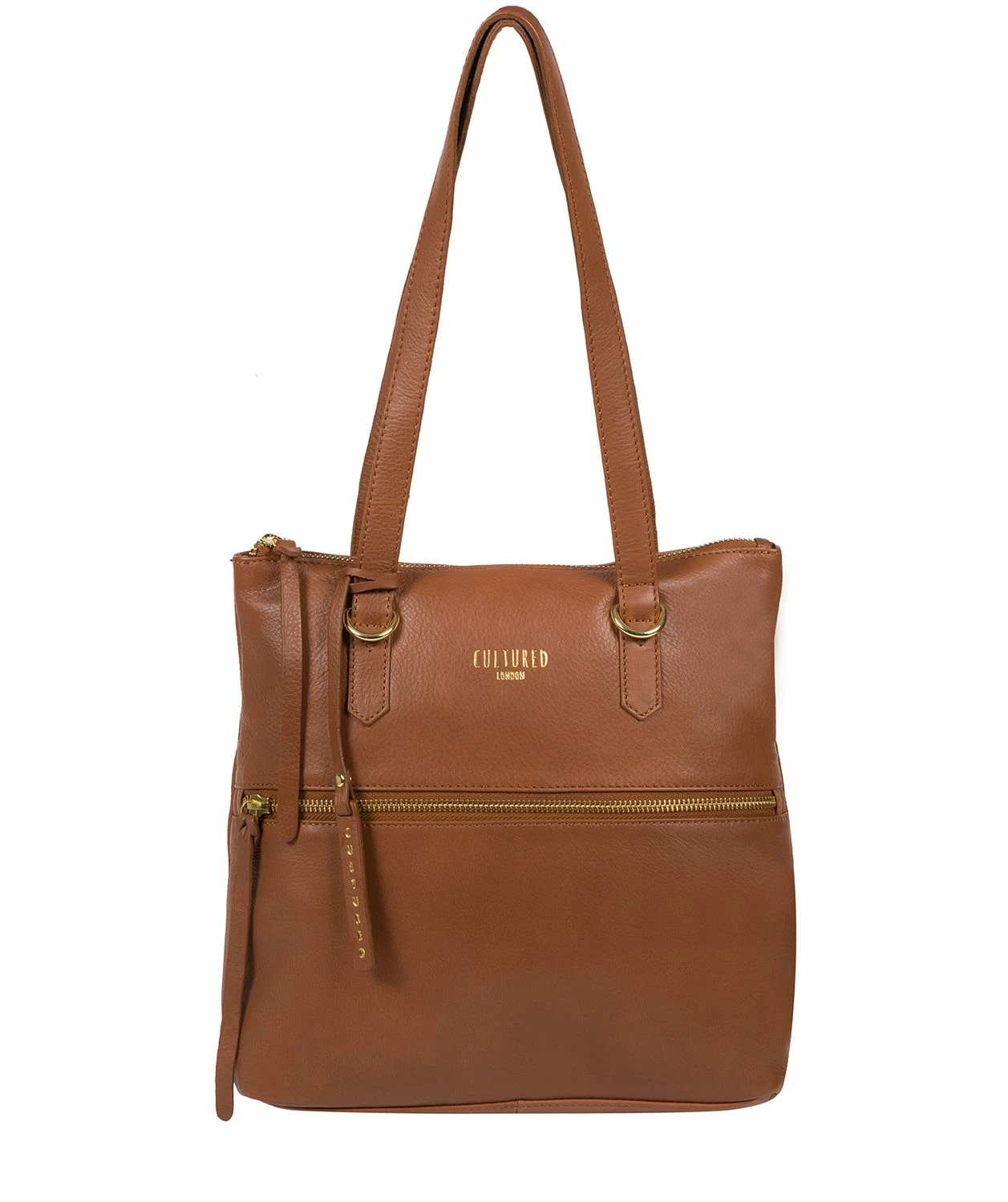 Cultured London 'Chesham' Dark Tan Leather Tote Bag 1 Cultured London 'Chesham' Dark Tan Leather Tote Bag