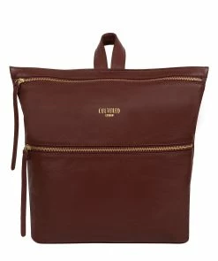 Cultured London 'Addington' Rich Chestnut Leather Backpack
