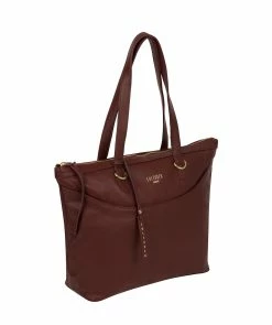 Cultured London 'Heston' Rich Chestnut Leather Tote Bag -Max Factor Shop 9d2a913309ca487e8b2ec03c9d9ea2ab