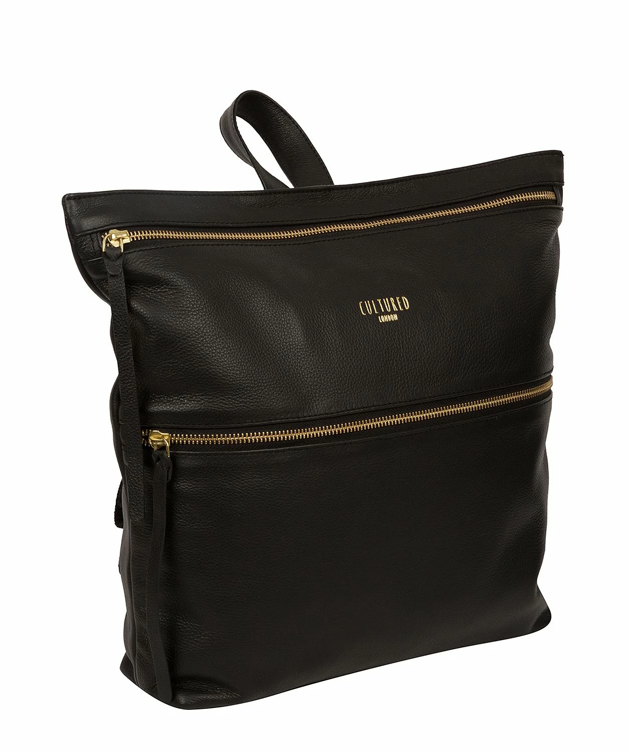 Cultured London 'Addington' Black Leather Backpack 6 Cultured London 'Addington' Black Leather Backpack - Image 6