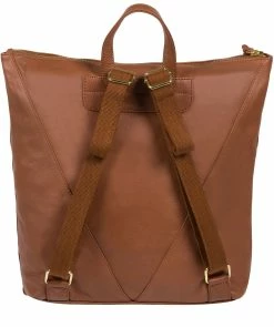 Cultured London 'Iiford' Dark Tan Leather Backpack -Max Factor Shop 9e434b5d3bcd4620a60c79867b3bc6bb