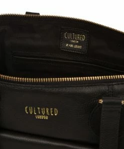 Cultured London 'Bayswater' Black Leather Tote Bag -Max Factor Shop a445124481d9446f9902c46e3ebb6c97