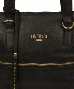 Cultured London 'Chesham' Black Leather Tote Bag 8 Cultured London 'Chesham' Black Leather Tote Bag -Max Factor Shop a4de6f55feee40f3bbc7284cf11921da
