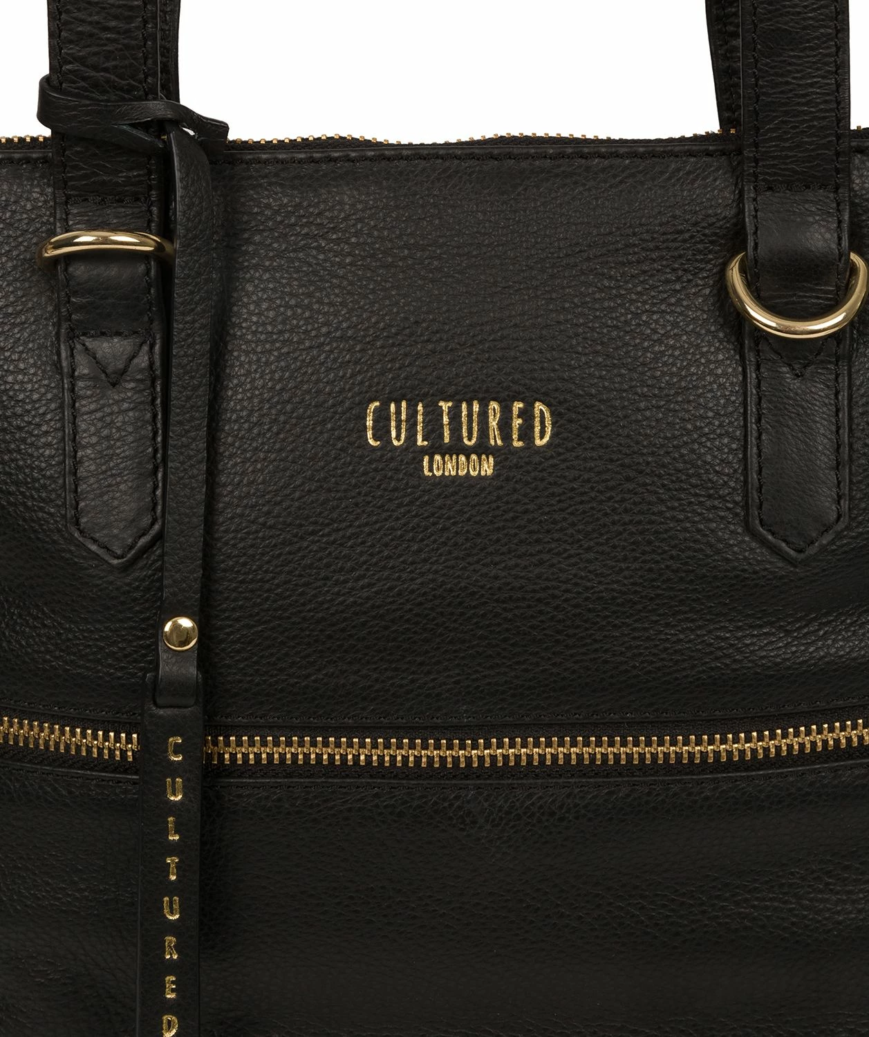 Cultured London 'Chesham' Black Leather Tote Bag 3 Cultured London 'Chesham' Black Leather Tote Bag - Image 3