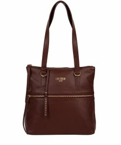 Cultured London 'Chesham' Rich Chestnut Leather Tote Bag