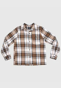 Bolongaro Trevor Revere Collar Checked Overshirt In Multi - Brown