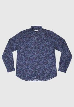 Bolongaro Trevor Slim Fit Classic Paisley Shirt - Black