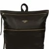 Cultured London 'Addington' Black Leather Backpack