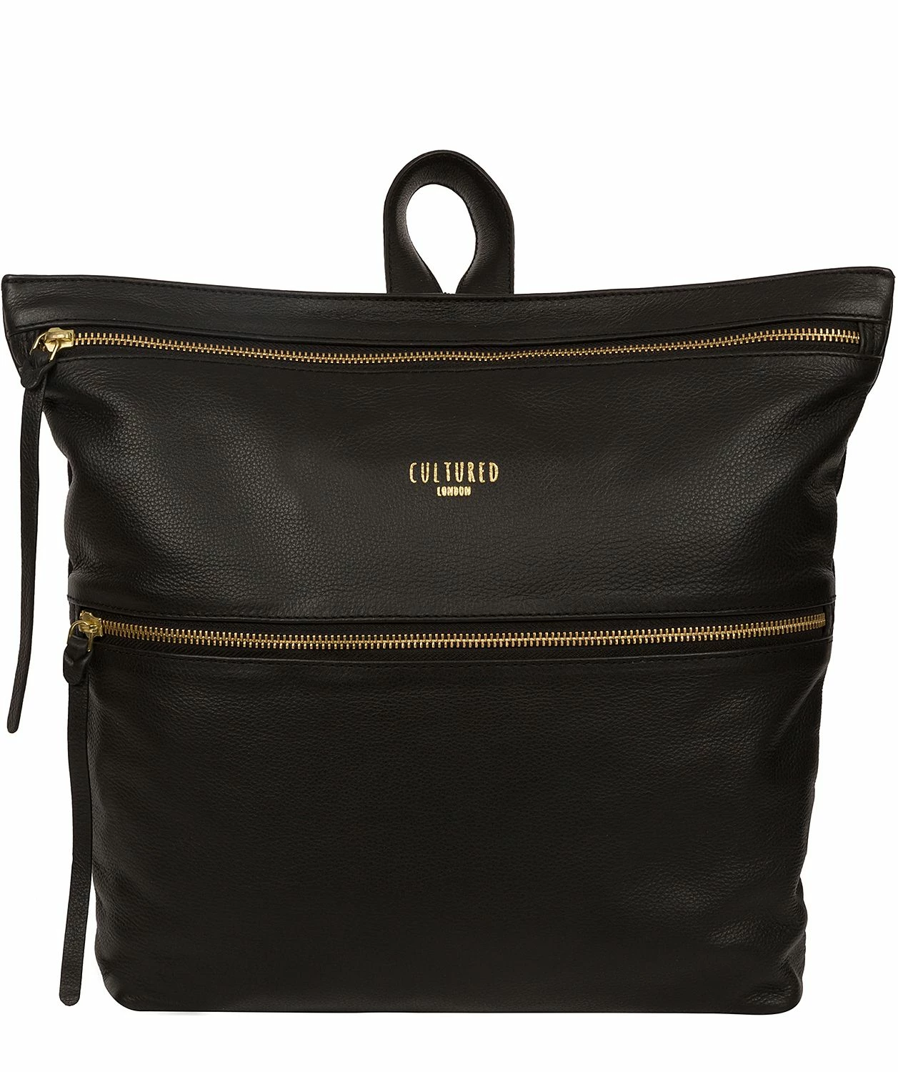 Cultured London 'Addington' Black Leather Backpack 1 Cultured London 'Addington' Black Leather Backpack