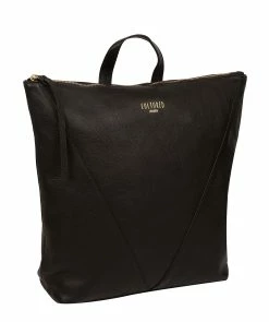 Cultured London 'Iiford' Black Leather Backpack -Max Factor Shop ae4d09fb949e4d969a899bbef01843cf