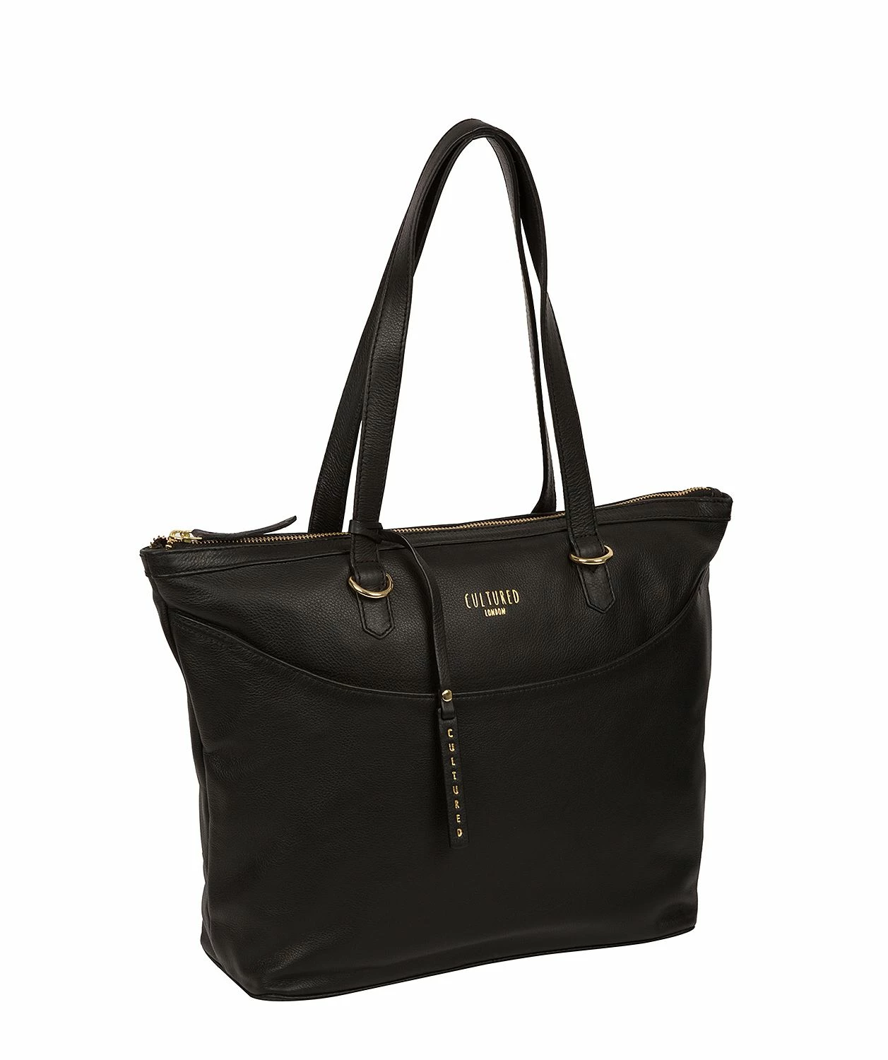 Cultured London 'Heston' Black Leather Tote Bag 5 Cultured London 'Heston' Black Leather Tote Bag - Image 5