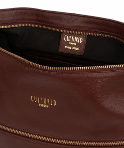Cultured London 'Addington' Rich Chestnut Leather Backpack -Max Factor Shop b863cd13a5cd4993a3d418beae09fa23