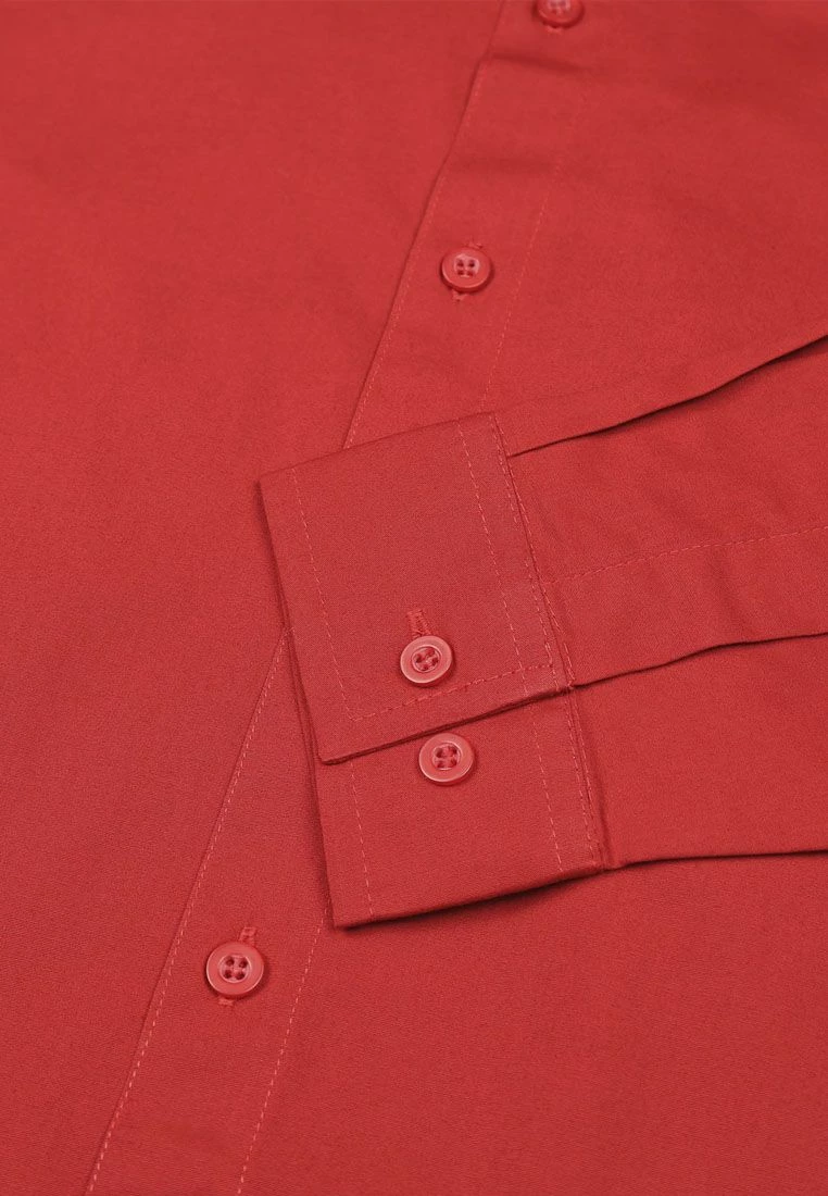 Bolongaro Trevor Skinny Fit Classic Shirt In Berry 3 Bolongaro Trevor Skinny Fit Classic Shirt In Berry - Image 3