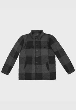 Bolongaro Trevor Checked Quilted Jacket In Multi - Charcoal