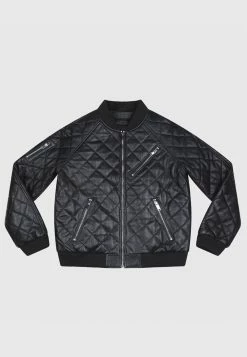 Bolongaro Trevor Benfield Leather Bomber Jacket - Black