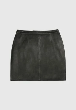 Bolongaro Trevor Sandra Leather Mini Skirt - Black