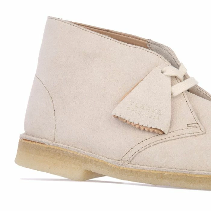 Women's Clarks Originals Desert Boots in Off White - Off-White 5 Women's Clarks Originals Desert Boots in Off White - Off-White - Image 5