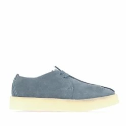 Men's Clarks Originals Trek Cup Suede Shoes in Blue